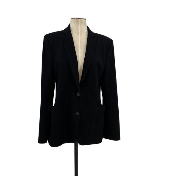 Calvin Klein Collection Made in Italy Blazer Knit Lapel Black Size US 14 - Picture 1 of 13